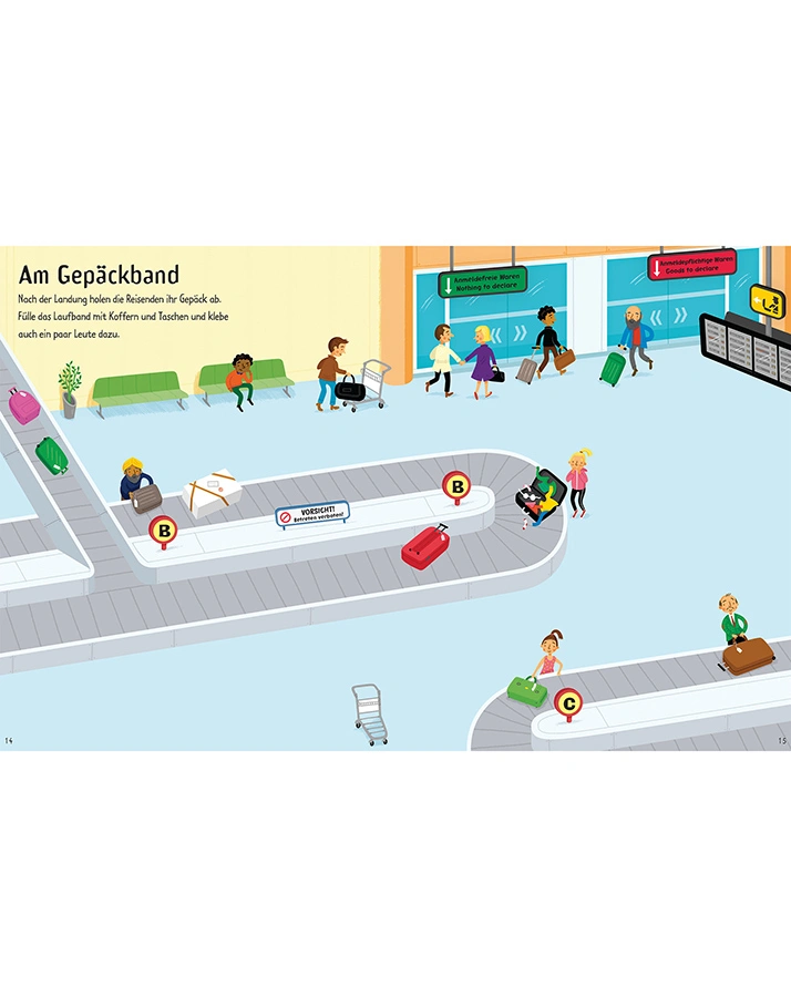 Malen und Stickern / Malen und Stickern - Am Flughafen