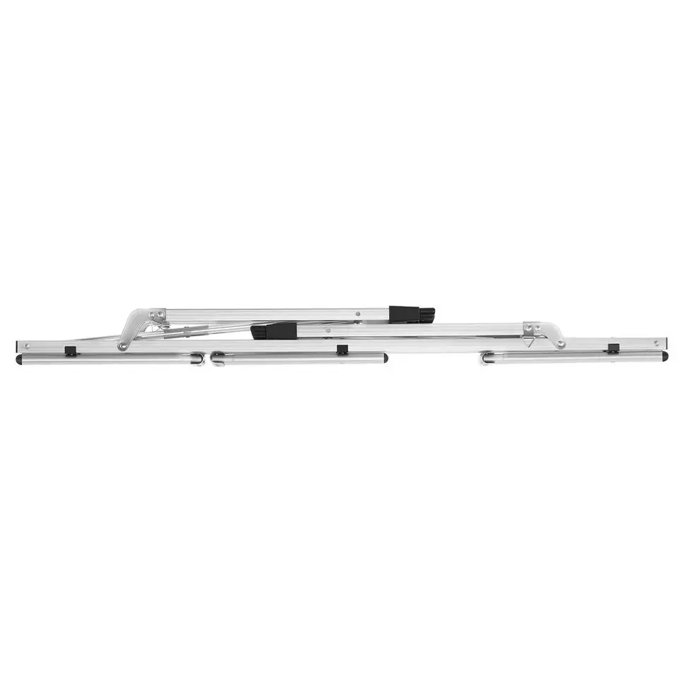 tectake Aluminium klaptafel Bastiaan in hoogte verstelbaar , Zilver