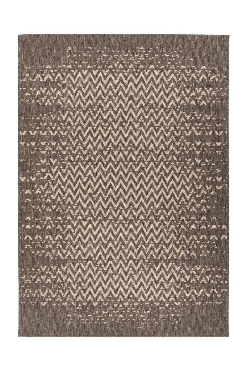 Silkaria platgeweven tapijt, bruin/crème, modern, 120 x 170 cm