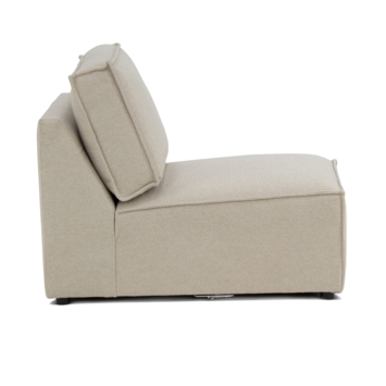 KARWEI modulaire bank James tussenstuk grof geweven beige polyester