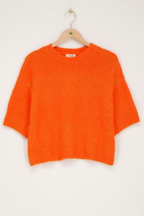 Oranje trui met korte mouwen