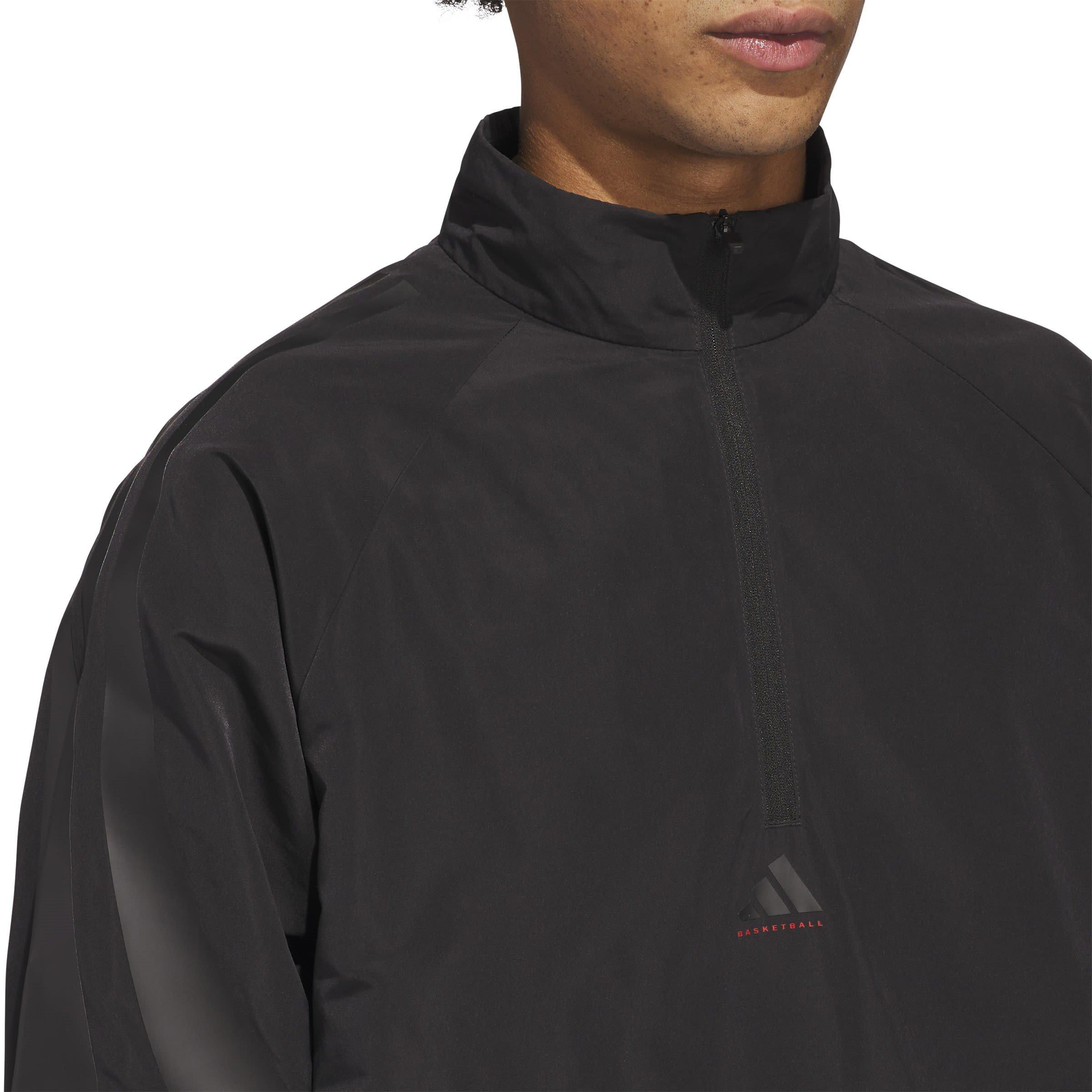 adidas Basketball Woven Half Zip Jacket Mens