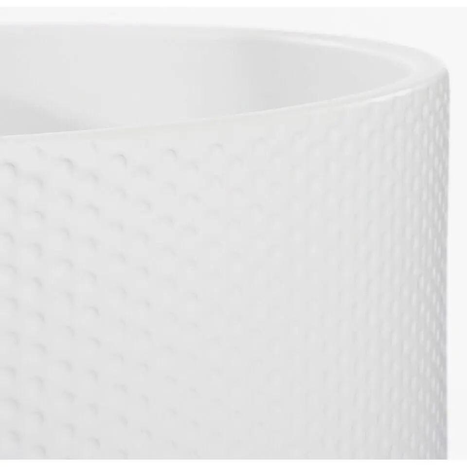 Mica Decorations Bloempot - wit - keramiek - D14 x H13 cm