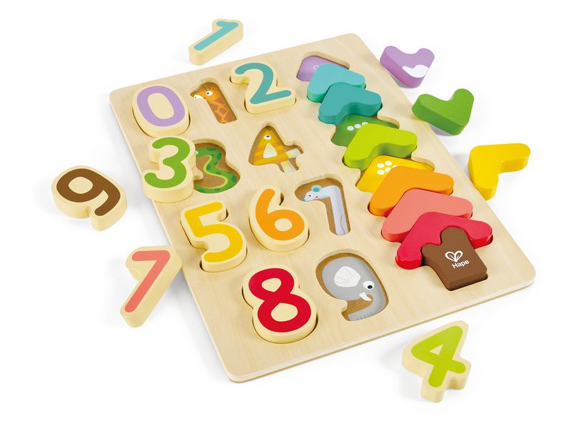Hape Colours & Numbers Puzzle Steckspiel mit 20 Teilen