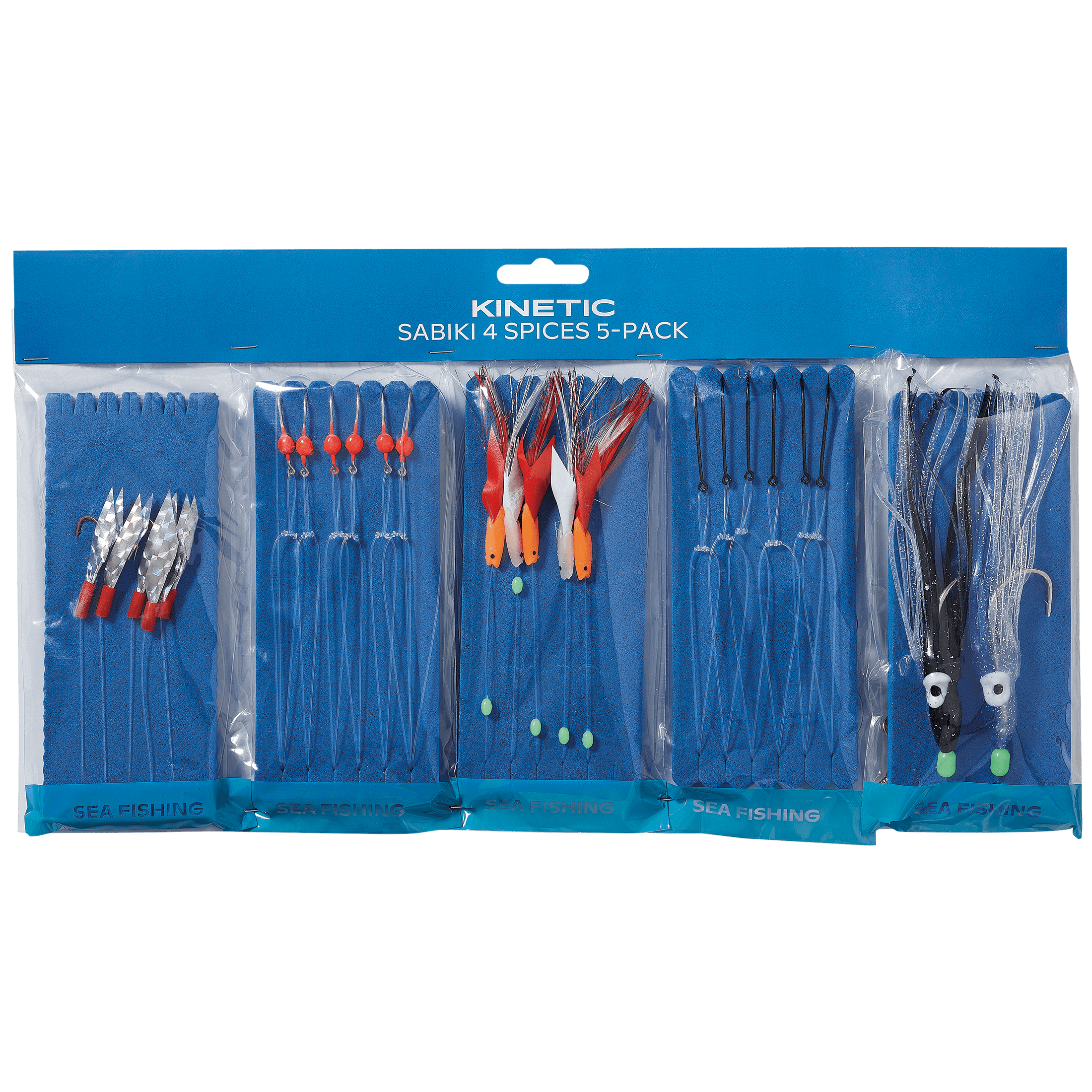 Kinetic Kinetic Sabiki 4 Spices 5-pack - Sluk og agn