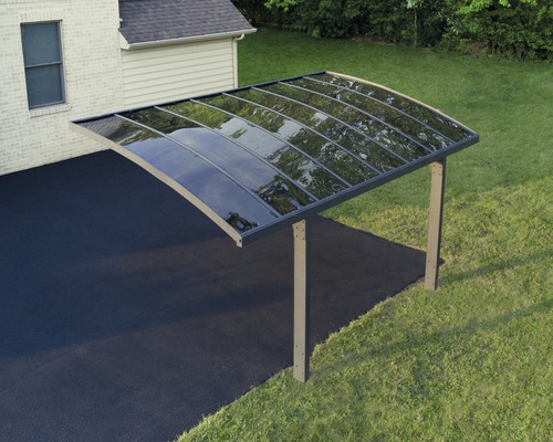 Palram enkele carport - Canopia Arizona Breeze 5000 288,8 x 494,7 cm RAL7016 grijs