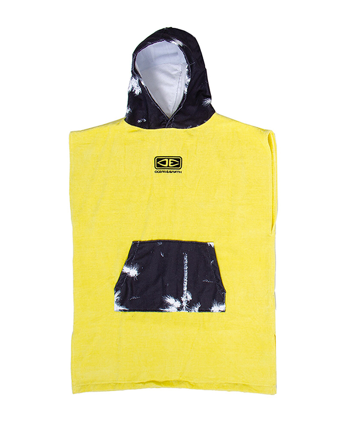 Ocean and earth Youth hooded - poncho Yellow
