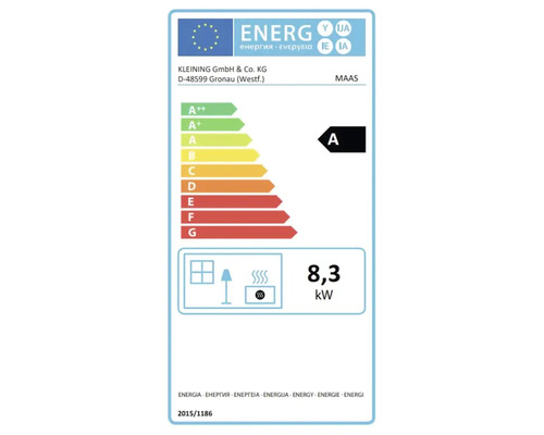Houtkachel FIREFIX keukenserie MAAS staal natuursteen zwartgrijs 8,3 kW