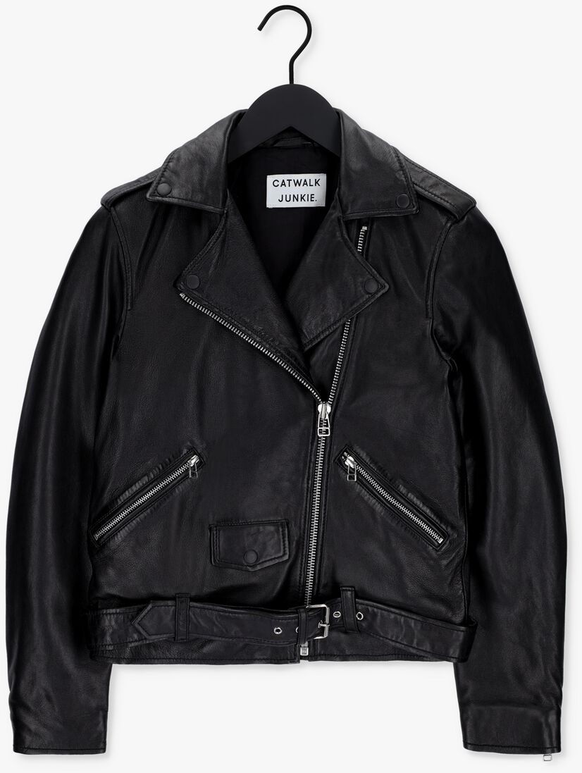 CATWALK JUNKIE zwarte catwalk junkie leren jas jk biker babe