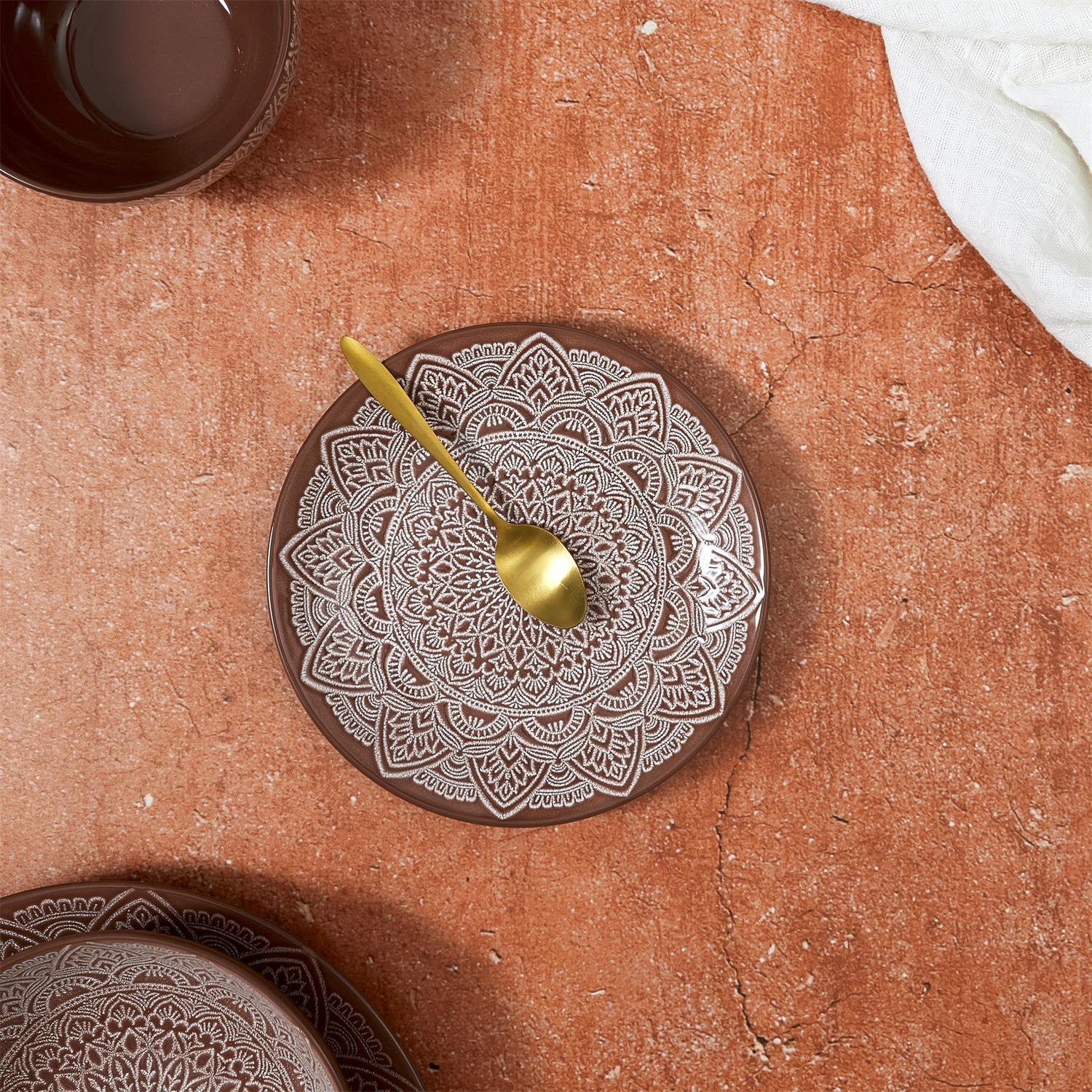 ASSIETTE SAHARA TERRACOTTA D.19.5CM