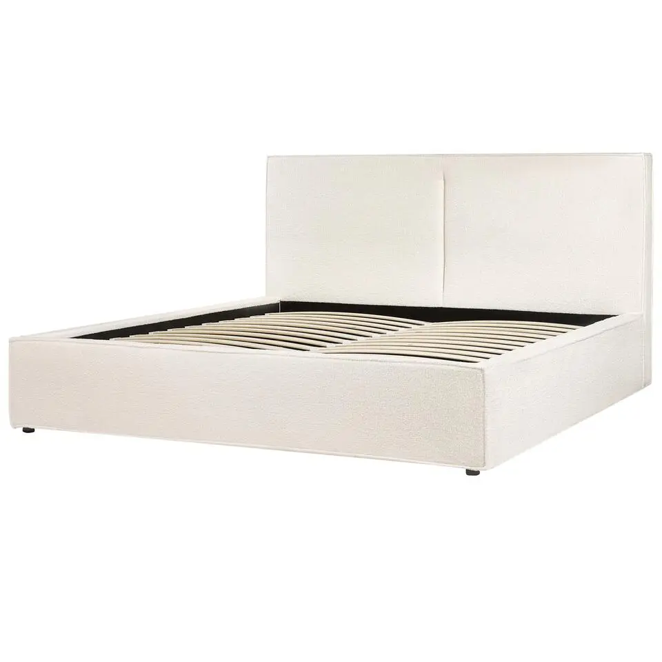 MOISSAC - Tweepersoonsbed - Off-white - 180 x 200 cm - Polyester