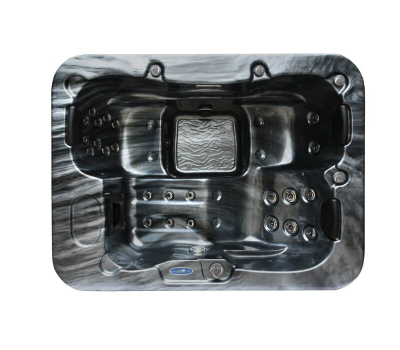 Home Deluxe Outdoor WhirlpoolBLACK MARBLE PURE