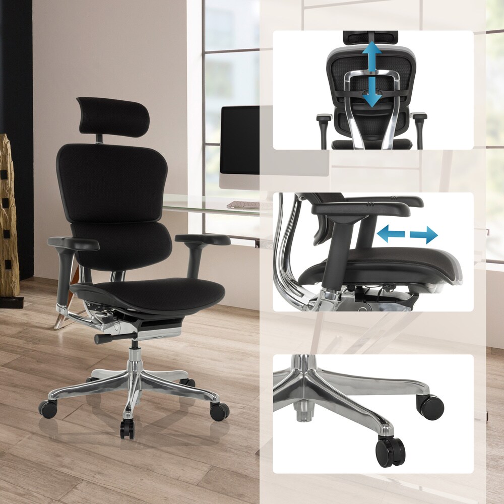 Luxus Chefsessel ERGOHUMAN GEN2 Stoff mit Armlehnen (höhenverstellbar) hjh OFFICE