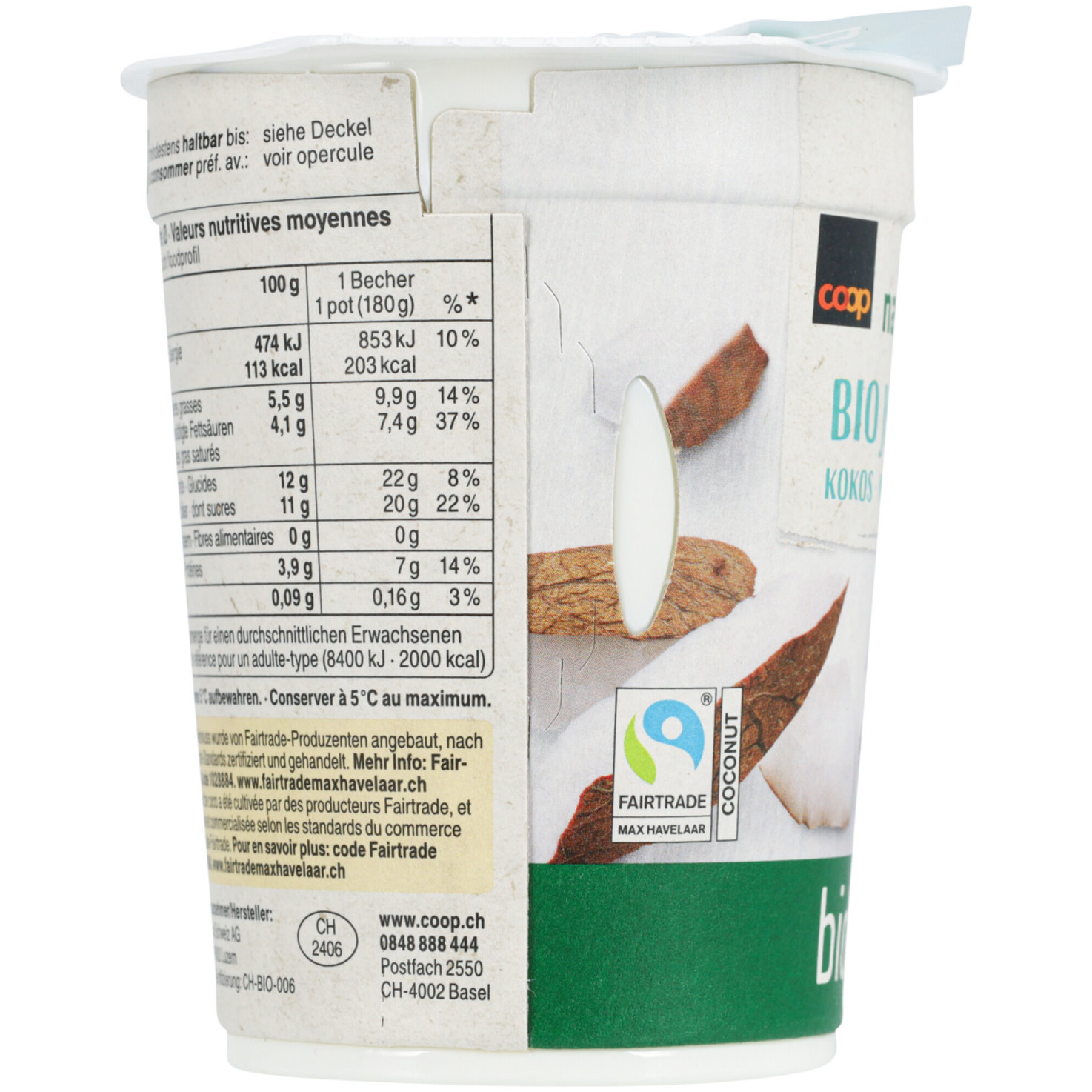 Naturaplan Bio Fairtrade Joghurt Kokosnuss 2x180g