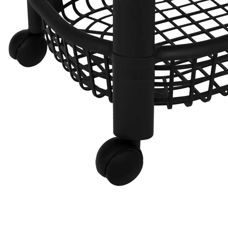 5Five Keuken/badkamer trolley 4 laags - 46 x 25 x 79 cm - zwart
