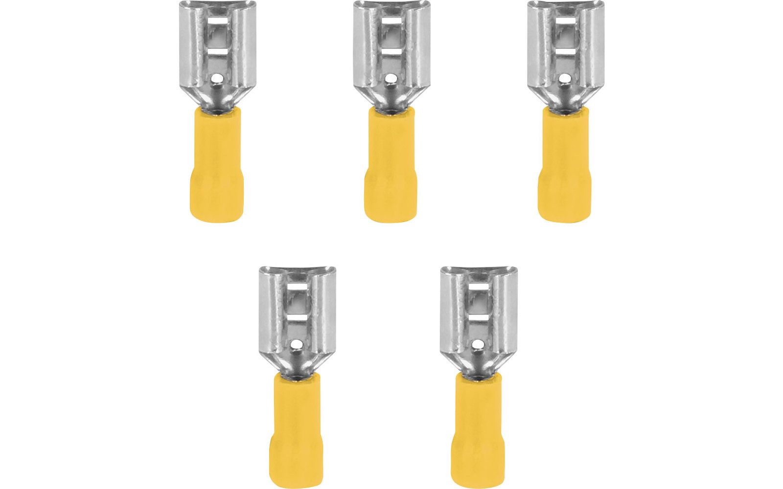 InnTec Flachsteckhülsen Gelb 6,3 mm (5er Set)