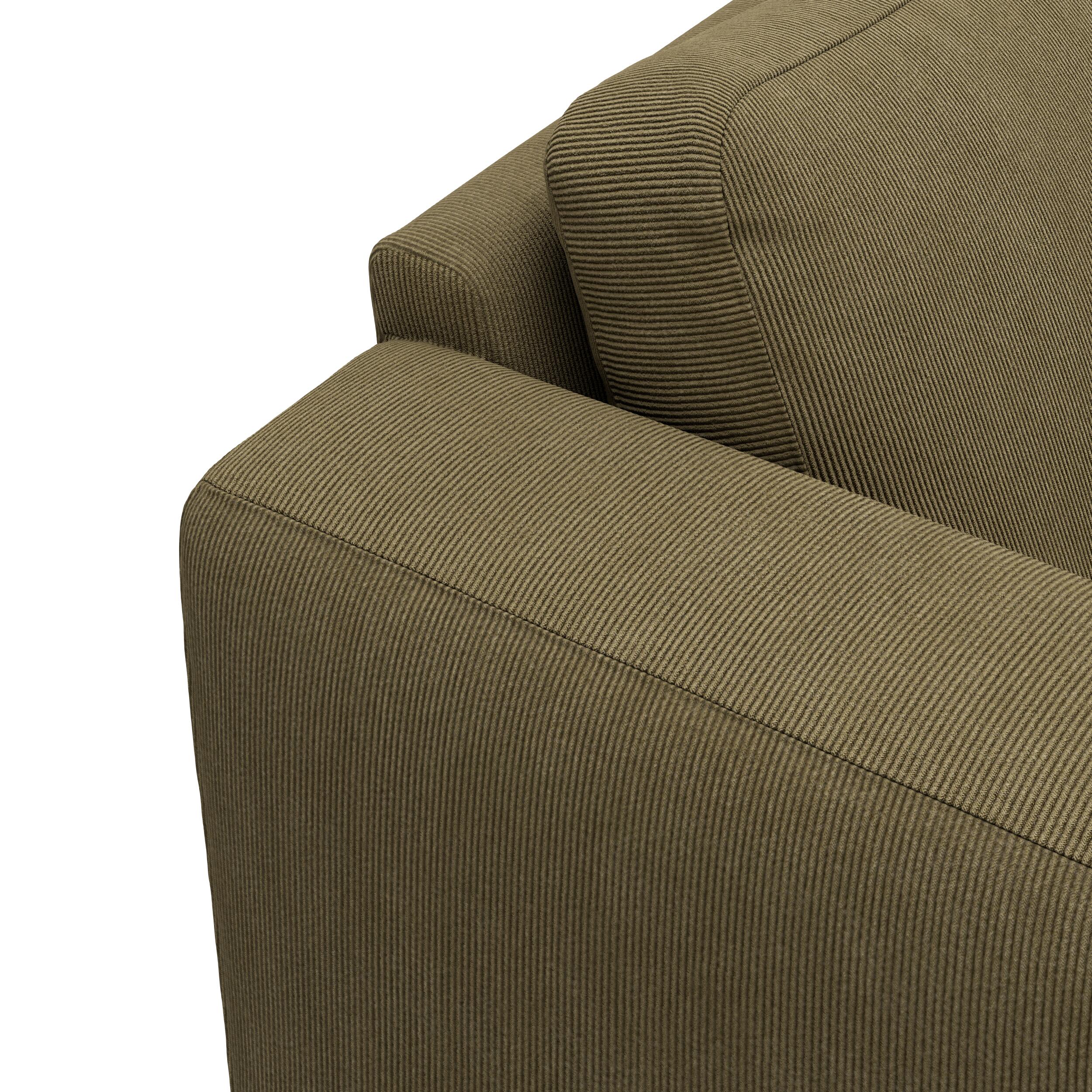 Lean højrevendt sofa med chaiselong