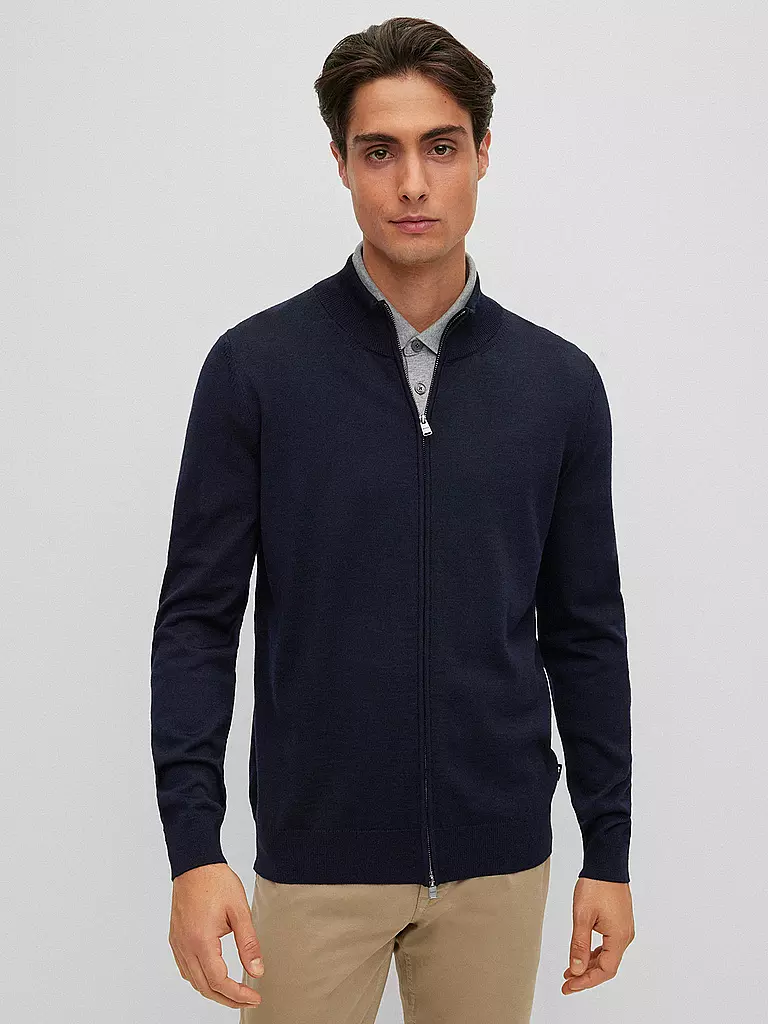 BOSS Strickjacke Balonso  dunkelblau
