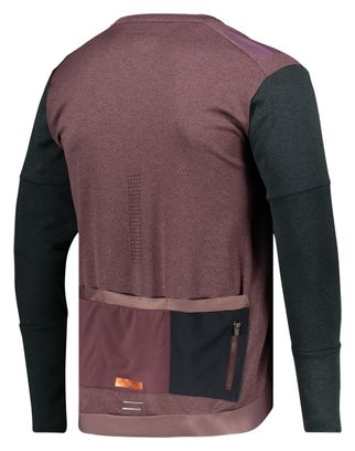 Maillot Manches Longues VTT Trail 4.0 Malbec Rouge / Noir
