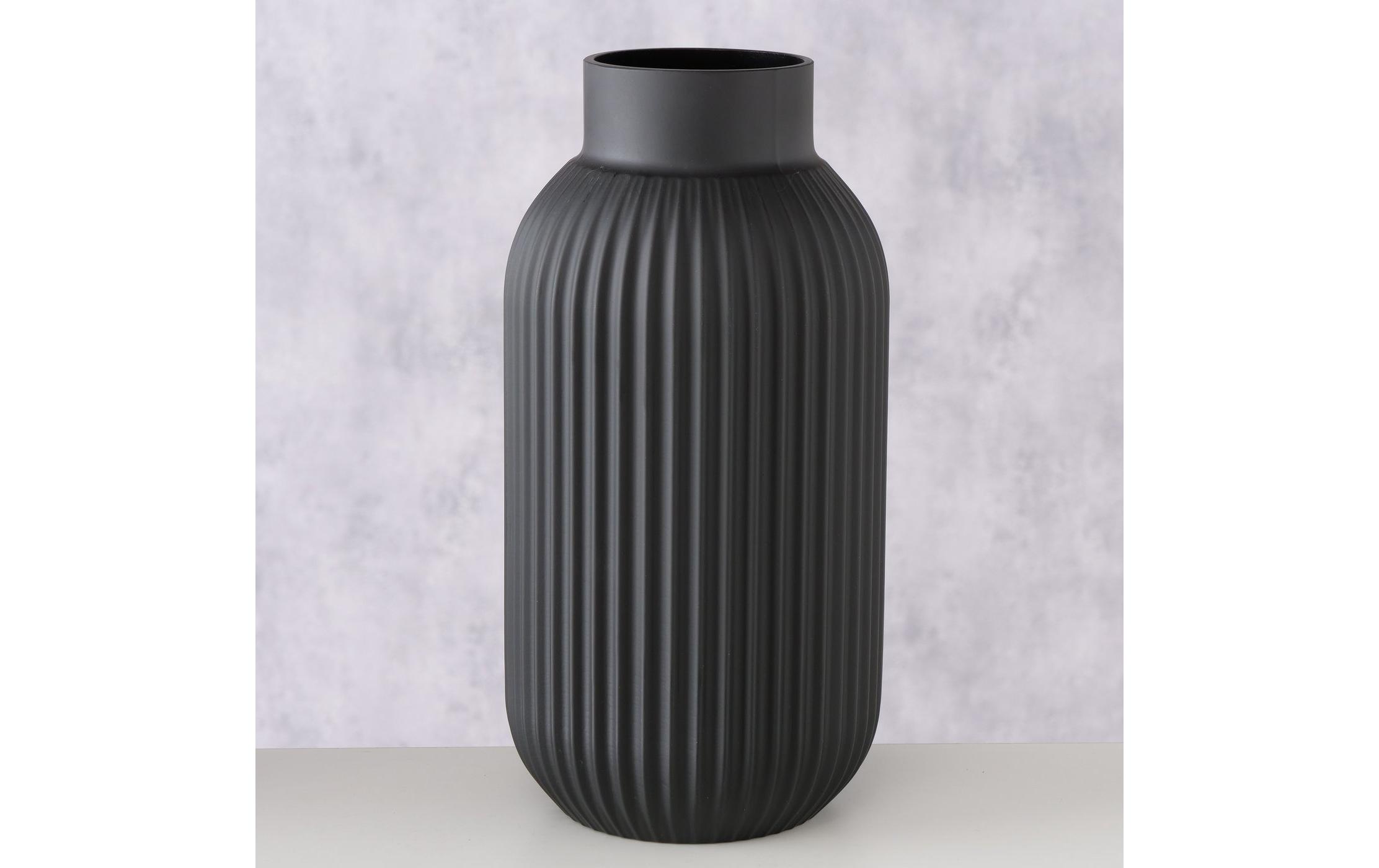 Vase Nordika 30 cm, Schwarz mattDekorative Blumenvase
