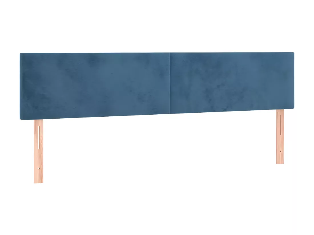 Tête de lit à LED Bleu foncé 180x5x78/88 cm Velours