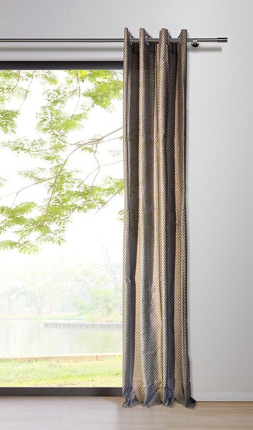 my deco Ösenvorhang DOT 135 x 245 cm taupe