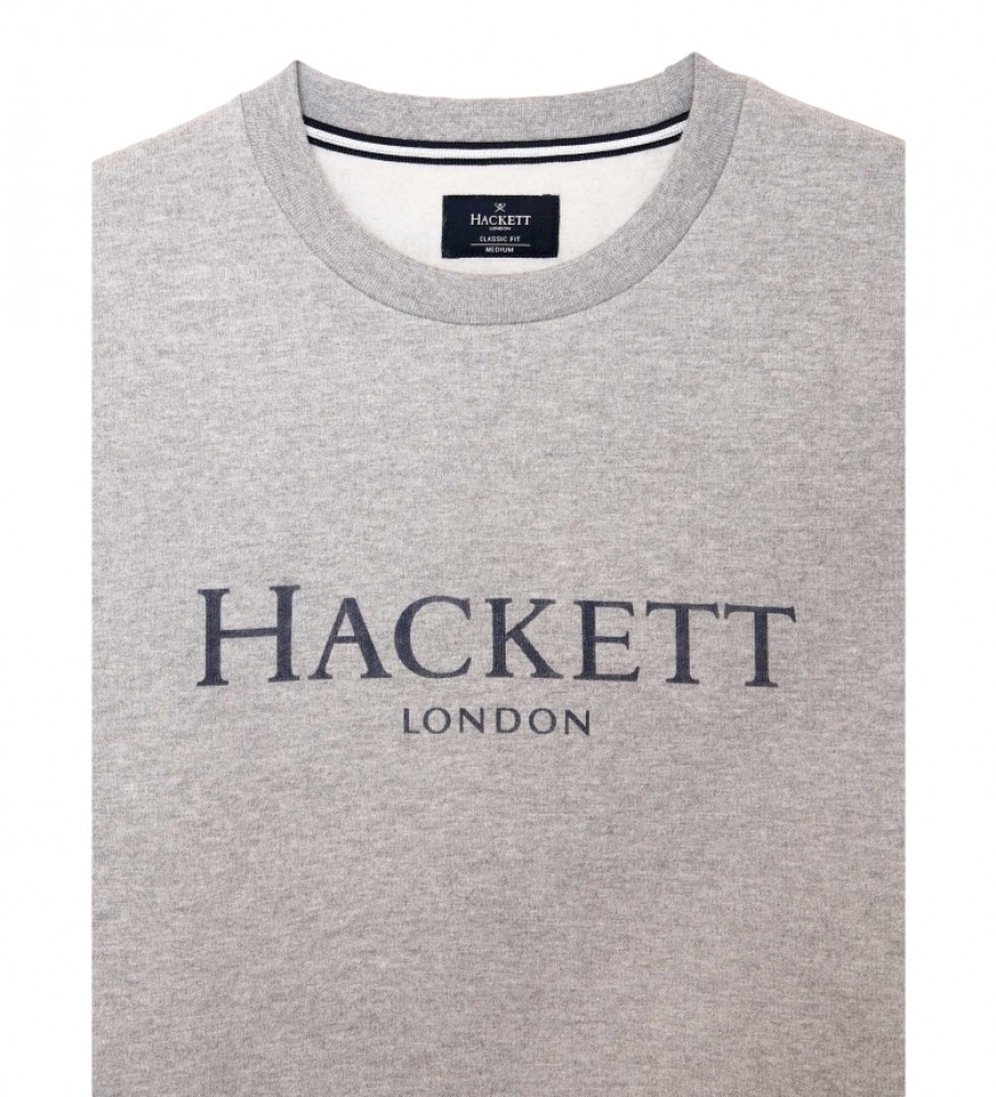 Moletom Hackett London Crew Logo Cinza