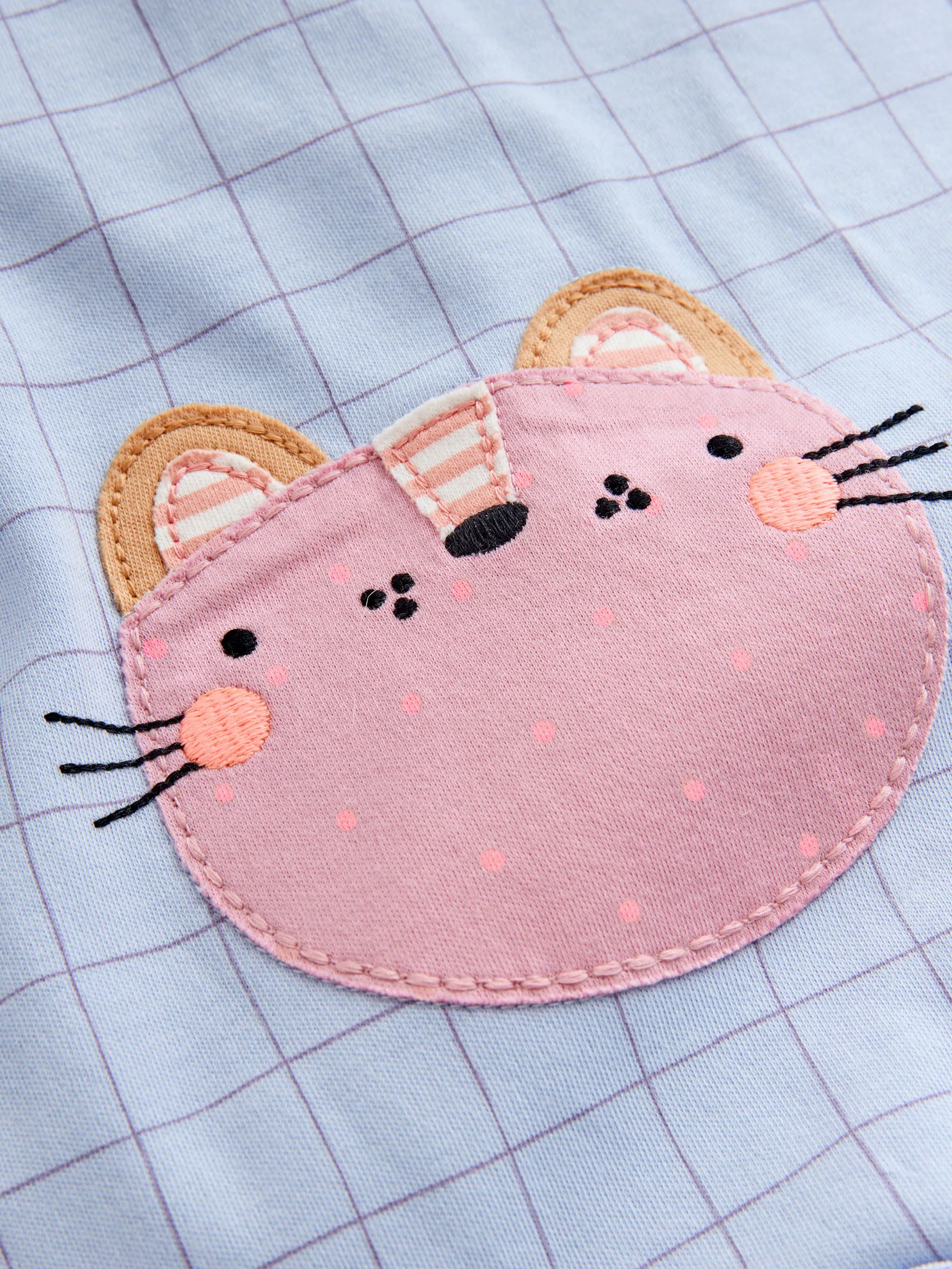 Roze met karakteristieke dierenprint - Verpakking van 5 babyslaappakjes met tweewegrits (0 mnd - 3 jr)