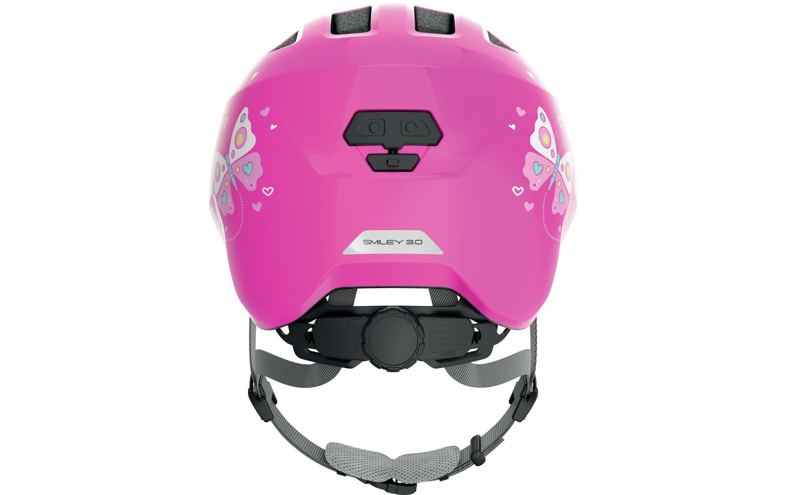Helm Smiley 3.0 Pink Butterfly Shiny, MFahrradhelm für Mädchen
