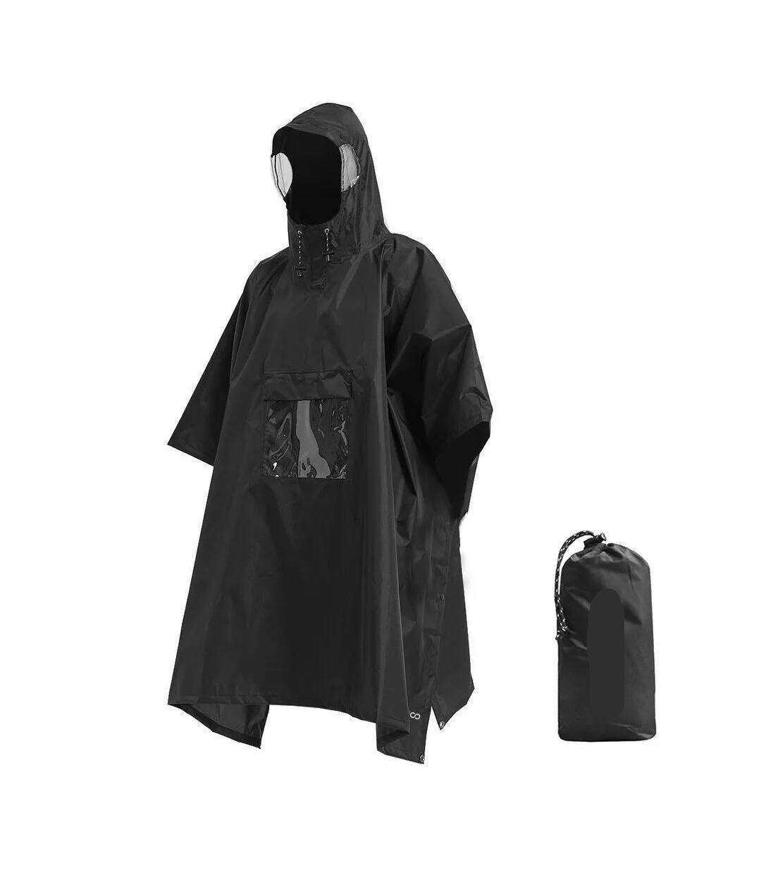 Poncho pluie 3 en 1 Noir