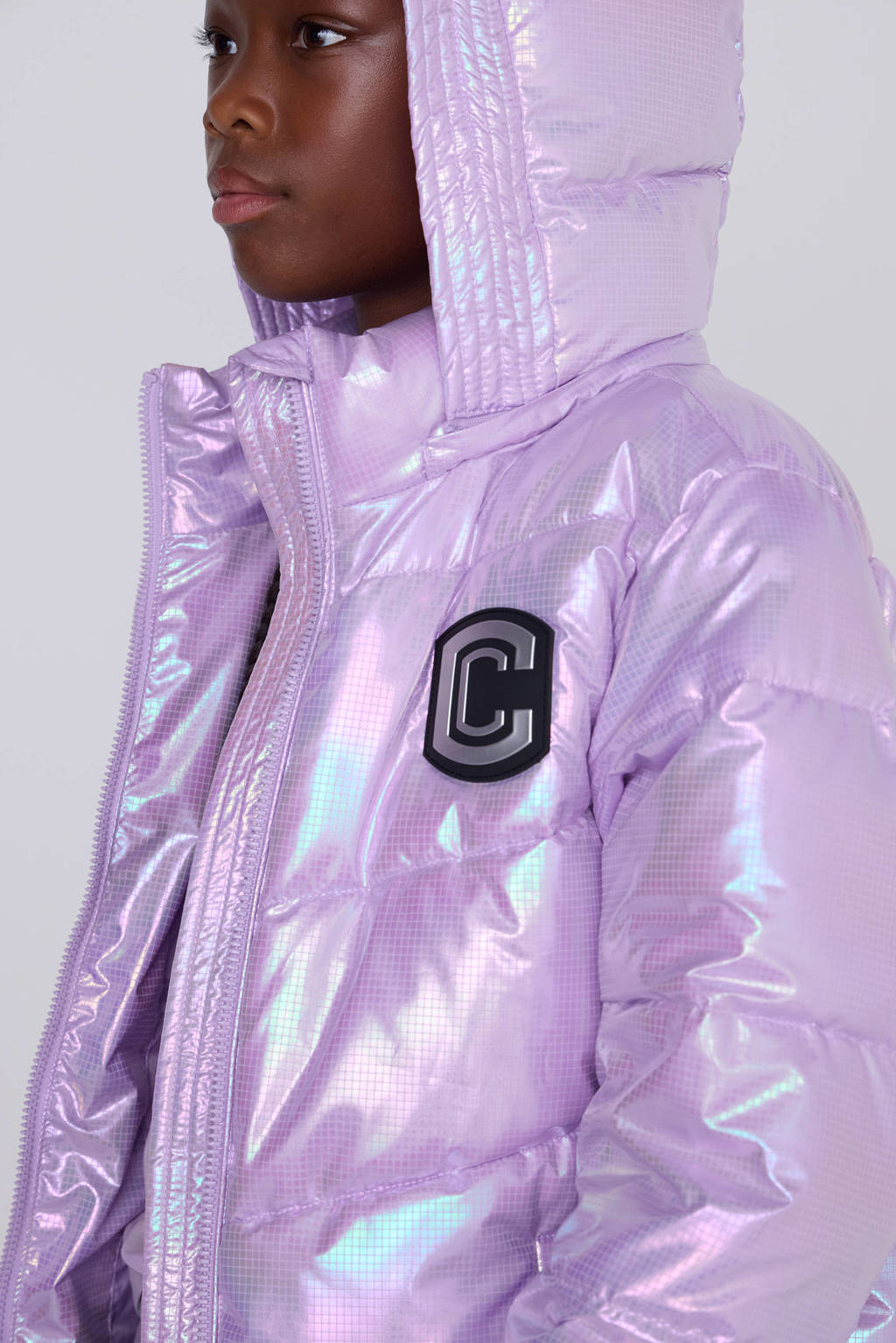 Coolcat Puffer Winterjas Juna Metallic Roze