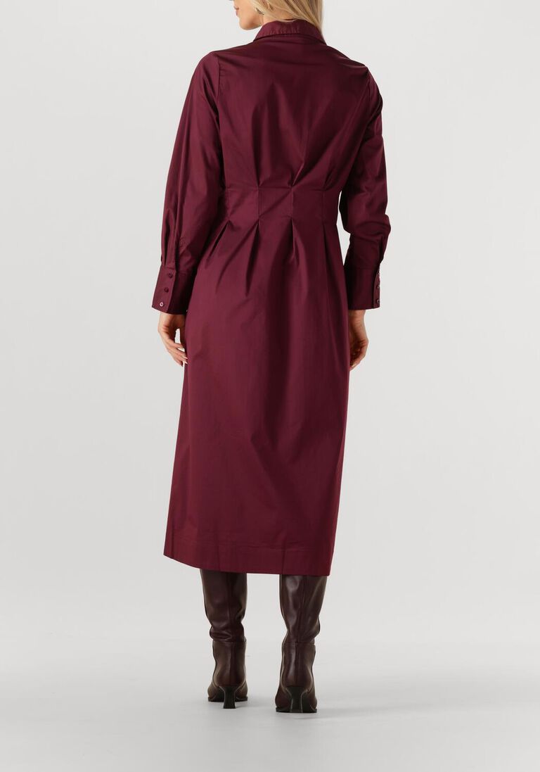bordeaux co'couture midi jurk poppy shirt long dress