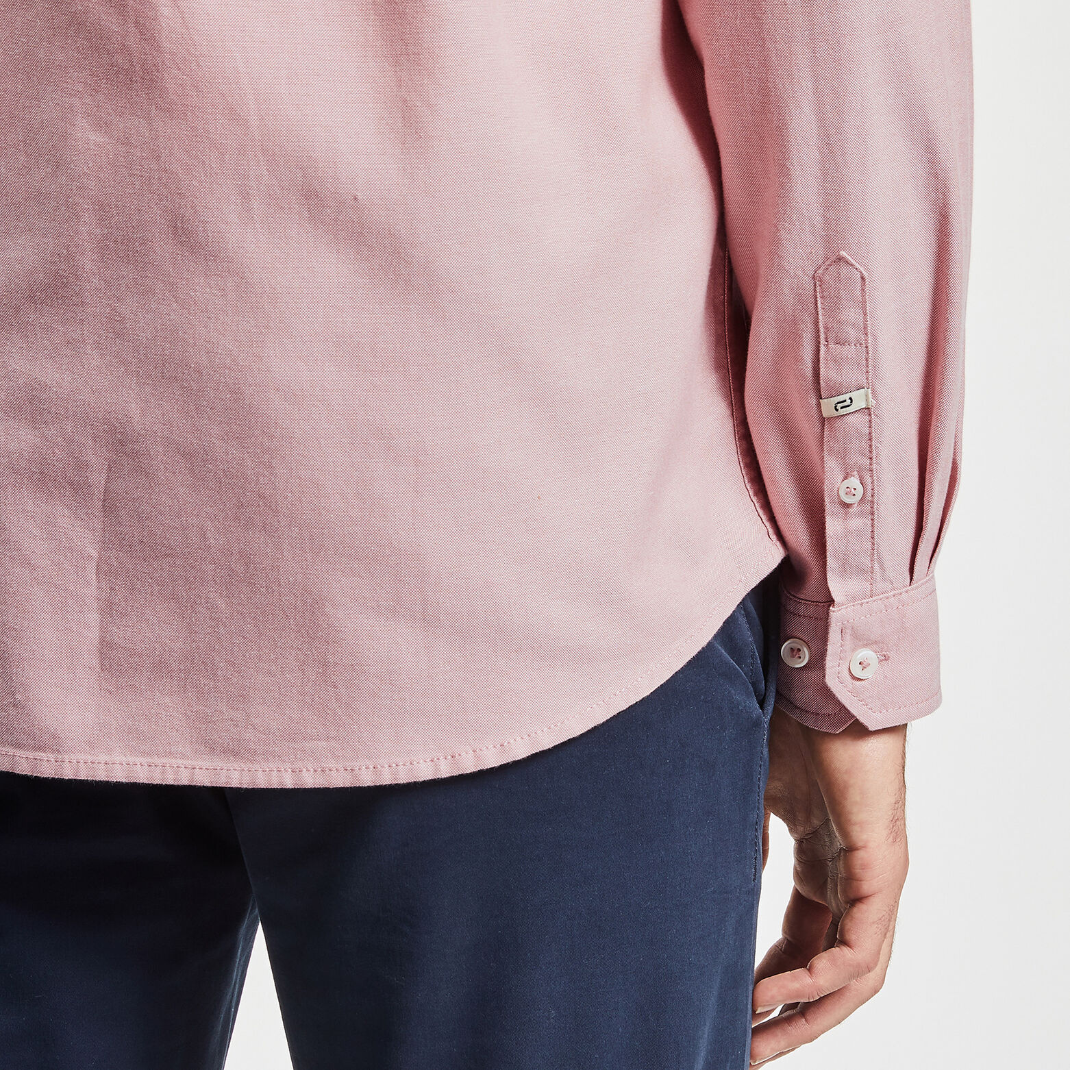 Chemise oxford unie 'le parfait by JULES' coton bi Rose pâle