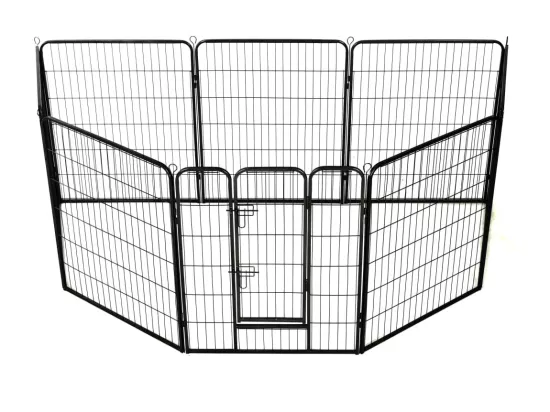 Parc pour chiens chiots noire 80 x 80 x 100 cm 02_0000567
