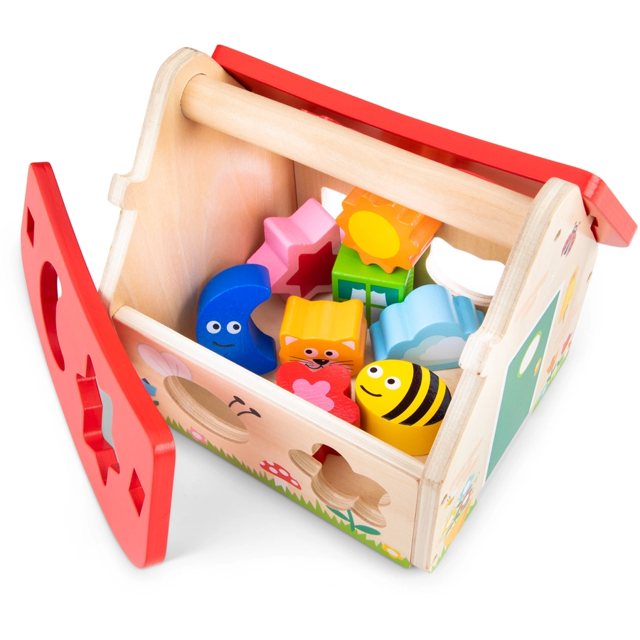 New Classic Toys Sortierspiel Haus 8 Steine bunt