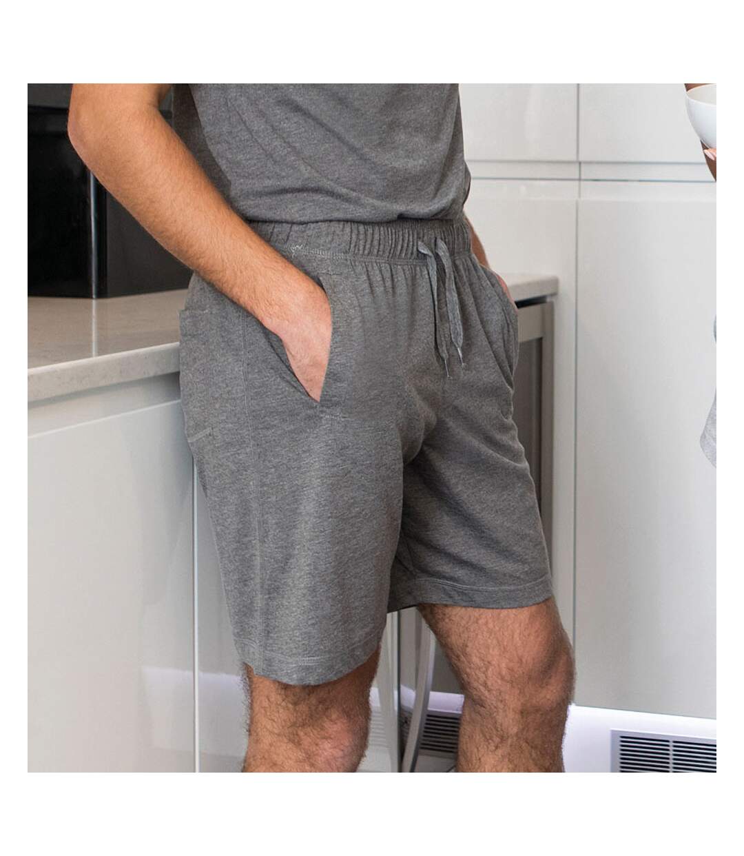 Comfy Co - Short de sport élastiqué - Homme (Gris foncé) - UTRW5320