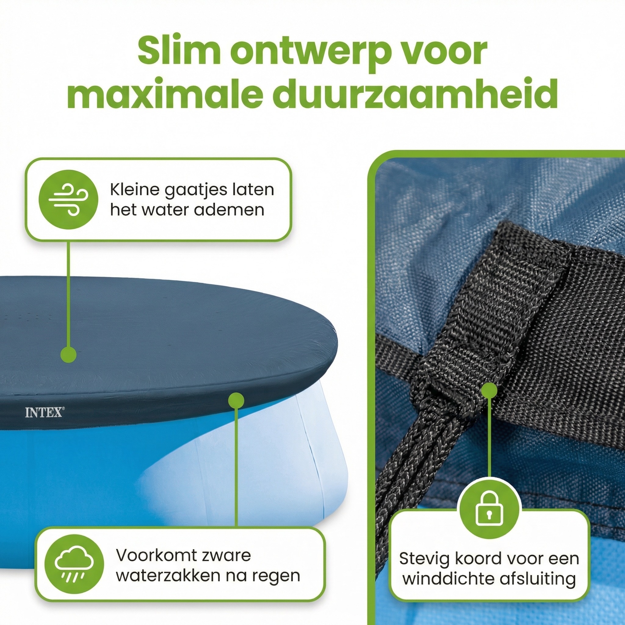 Intex Easy Set afdekzeil - ø396 cm