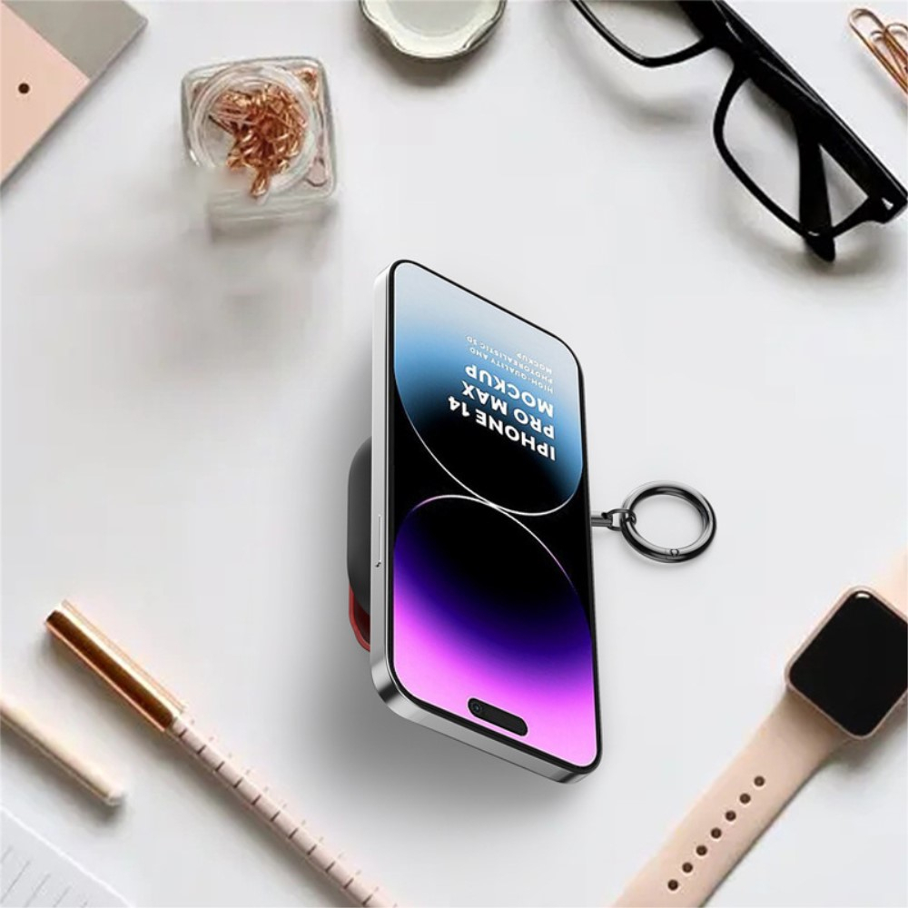 AirPods Pro 2 / AirPods Pro Hybrid Gummi Case Schutzhülle mit Karabinerhaken Kopfhörer Design - Schwarz / Weiss