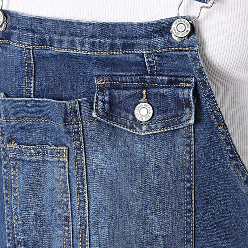 Salopette Jean Femme Bleu Denim