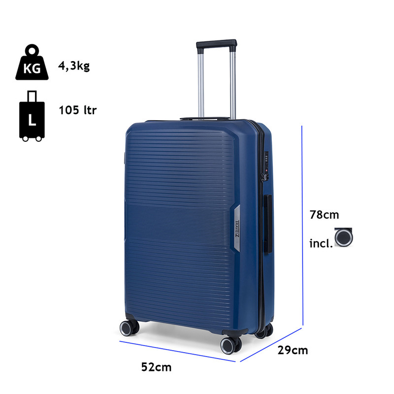 TravelZ Swinger 78 cm koffer - Blue