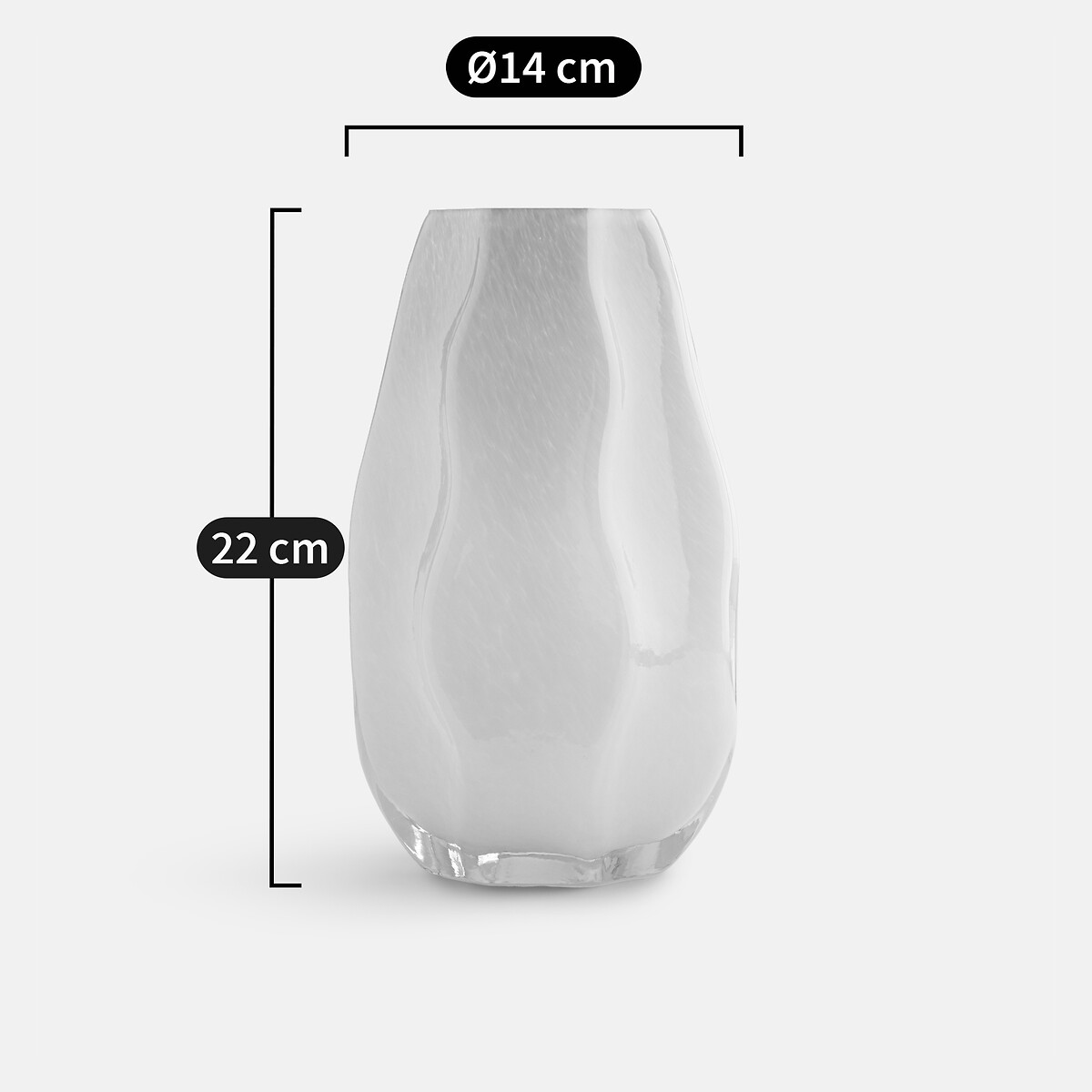 LA REDOUTE INTERIEURS<br>Vaso de vidro Alt.22 cm Losie