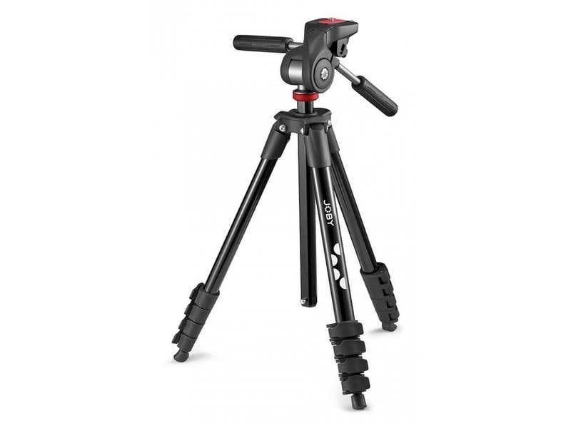 Joby Stativ Compact Advanced Kit Kompaktes und leichtes Reisestativ mit Schnellwechselplatte
