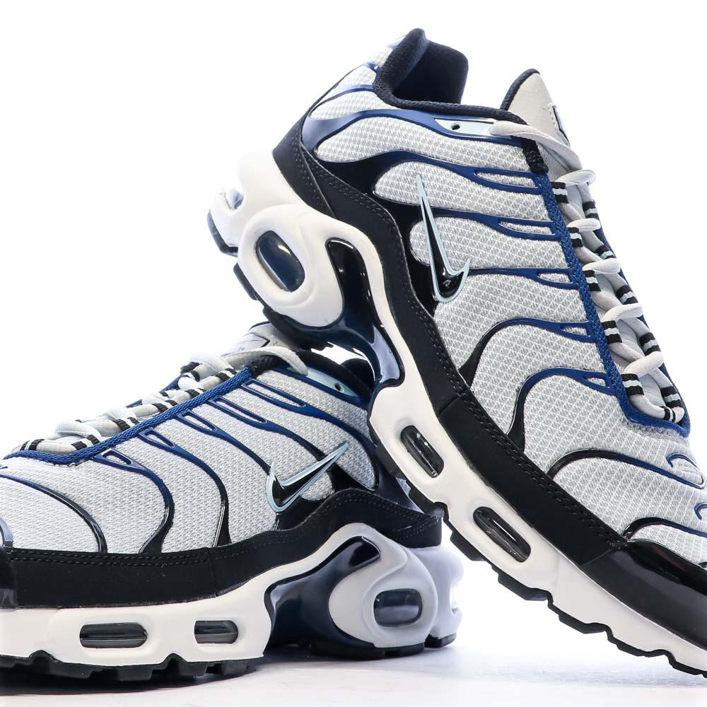 Nike Baskets Grise/Noires Homme Nike Air Max Plus Platinum