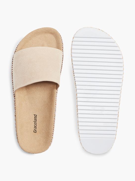 Graceland Offener Hausschuh beige