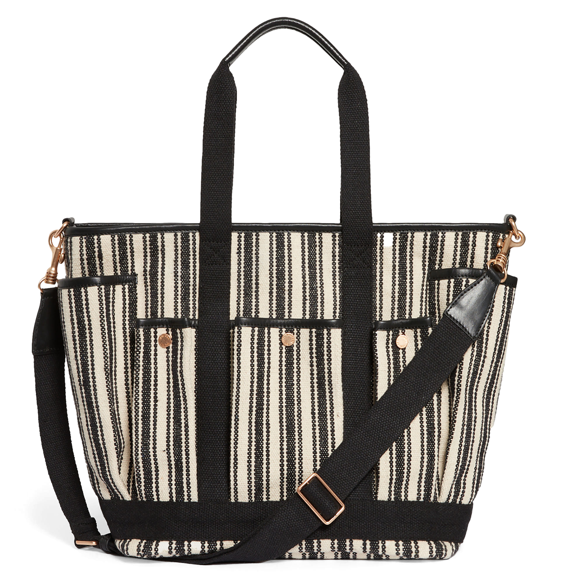 Cabas L en toile de coton mélangé | Multicolore