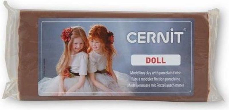 CERNIT - DOLL - Boetseerklei - Nougatkleur - Blok van 500 g