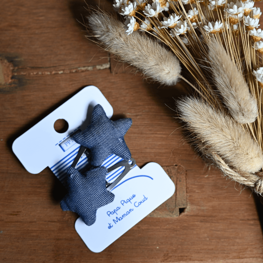Barrettes Clic-Clac Étoile Jean Fin