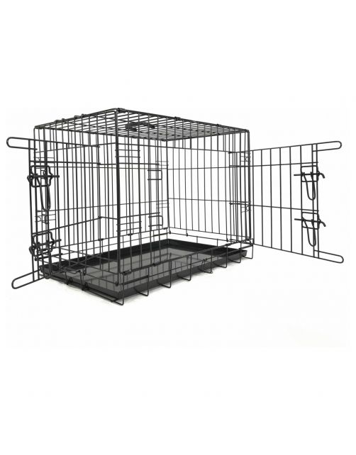Adori Bench 2-Deurs De Luxe Zwart - Hondenbench