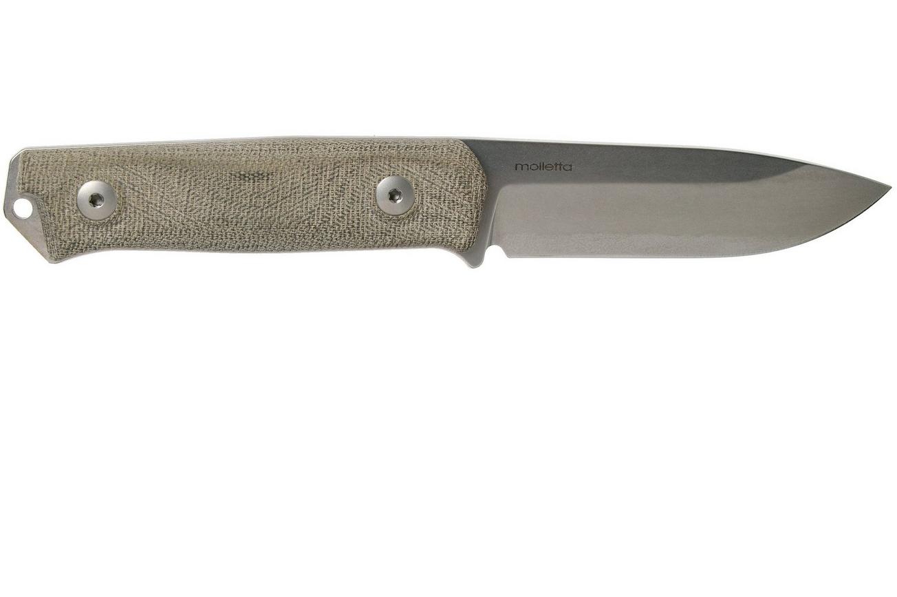 LionSteel B41 Green Canvas Micarta G10 B41-CVG bushcraftmes