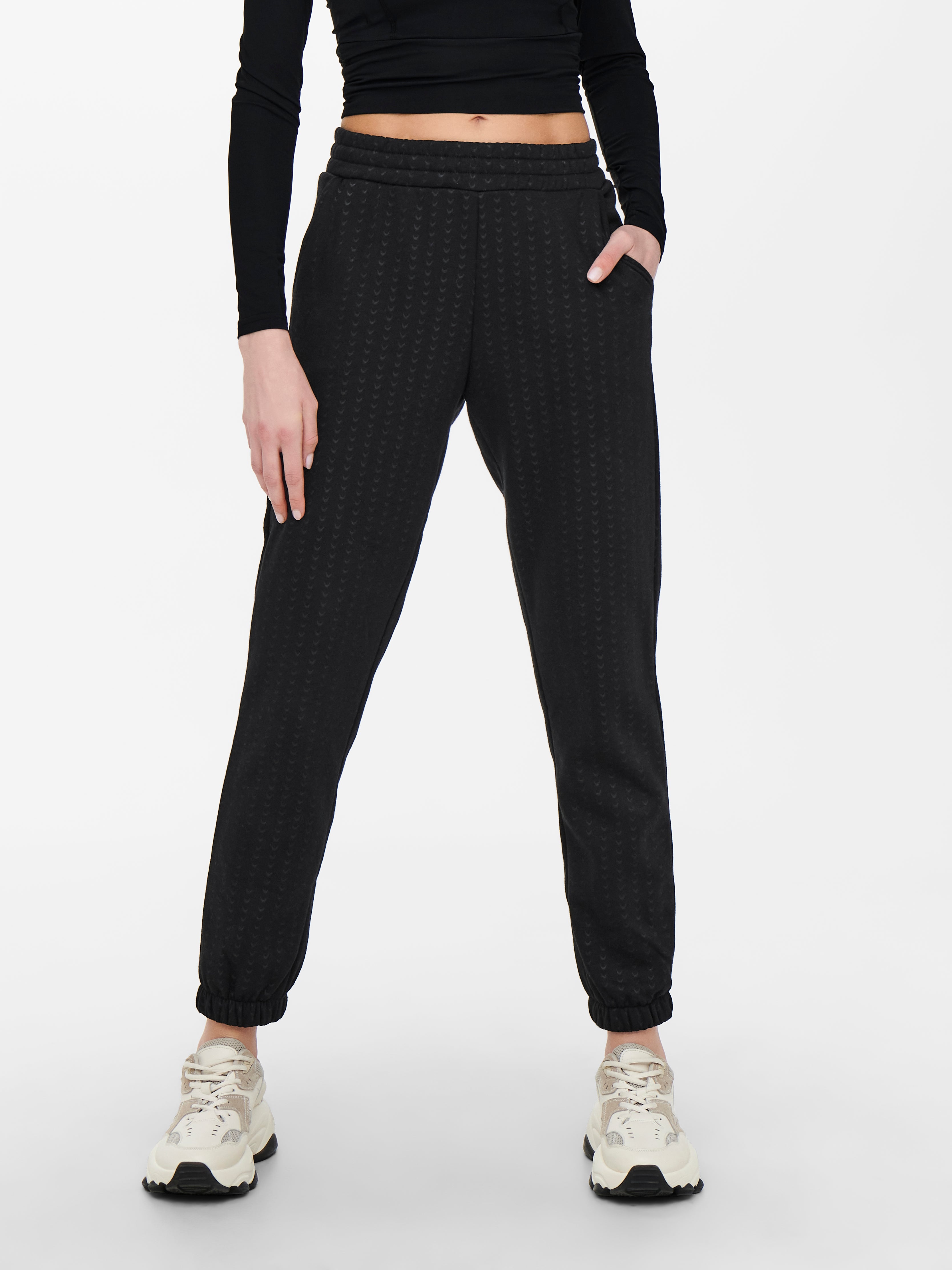 ONPOMRAN Hohe Taille Baggy Fit Jogginghose Black